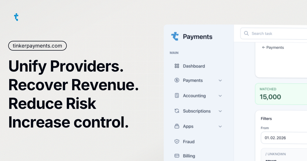 Site preview for Tinker Payments - Unified Payment Infrastructure for Scale